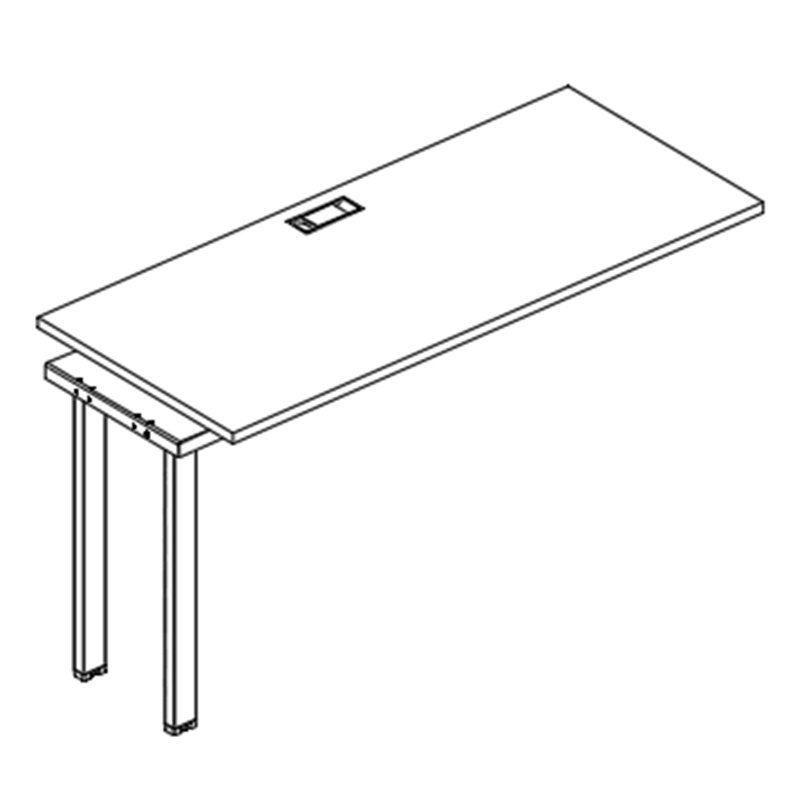 Мебель для персонала А4 Б1 005-1 Секция стола рабочей станции на металлокаркасе UNO 160x60x75 белый премиум
