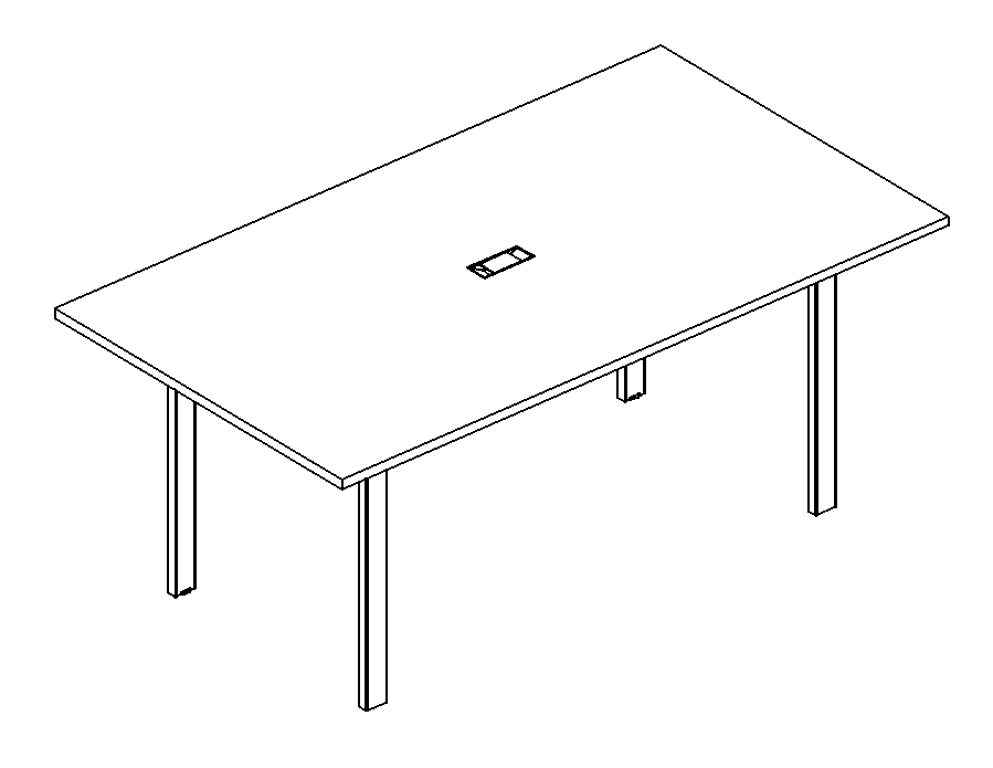 Мебель для персонала А4 Б1 122 Стол для переговоров фигурный на металлокаркасе UNO 180x100x75 белый/белый