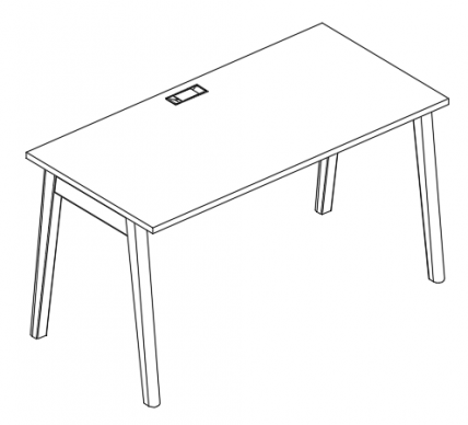 Мебель для персонала Albero АЛ 9013 Стол письменный 120x70x75 белый премиум