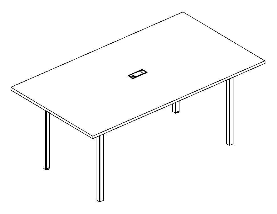 Мебель для персонала А4 Б2 122 Стол для переговоров на металлокаркасе DUE 180x100x75 белый премиум