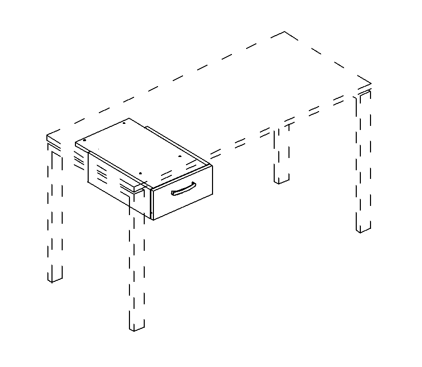 Мебель для персонала A4 216 Тумба подвесная 1-ящичная (для стола 80) 35.3x60.3x15.2 белый премиум