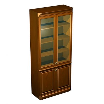 Мебель для персонала Мистер MI 100G Шкаф для документов со стеклами 100x48x228 вишня
