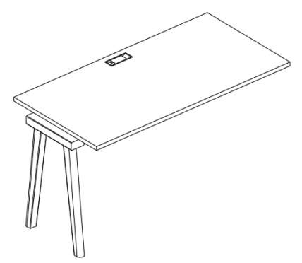 Мебель для персонала Albero АЛ 9013-1 Секция стола рабочей станции 120x70x75 белый премиум