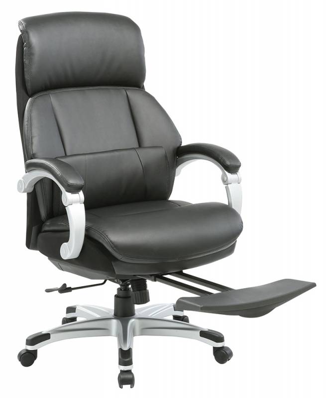  Кресло для руководителя  _MIRO/BLACK  экокожа черная