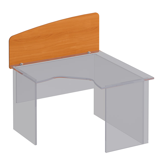 Мебель для персонала Формула ФР 425 Экран настольный боковой стола эргономичного без кронштейнов 118x50x1.6 ольха