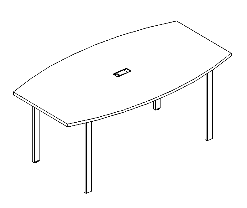 Мебель для персонала А4 Б1 111 Стол для переговоров фигурный на металлокаркасе UNO 160x100x75 белый/белый