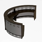 Формула Вариант 1 Вариант компоновки N 1 (Три модуля 60 грд.,изогнутых наружу) 330x166x110 венге тем В КОРЗИНУ.