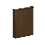Кабинет руководителя Персео | Perseo ПС 302 ДМ Каркас шкафа для одежды 60*39*211,8,дуб мелвилл, ДСП В КОРЗИНУ.